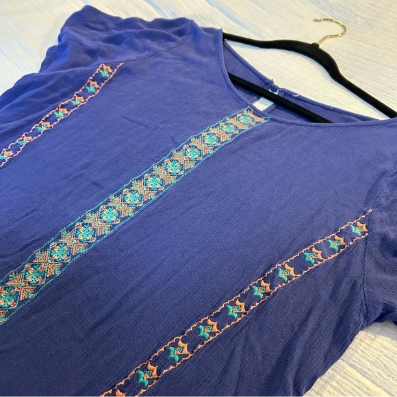 Summer Boho Pheasant Top Tunic Medium - Picture 2 of 8